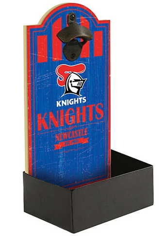 NRL Bottle Opener W/ Catcher - Newcastle Knights