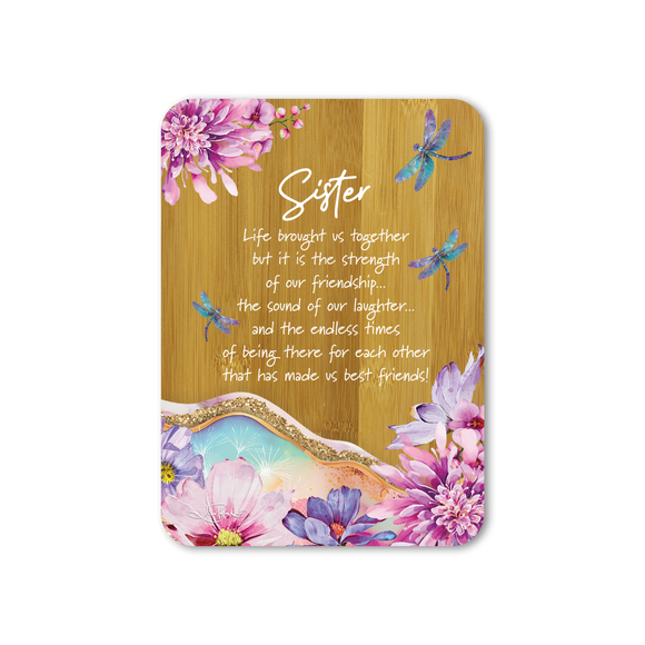 Sister - LP Bamboo Affrimation Plaque