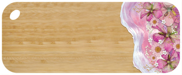 Lisa Pollock Resin Searving Platter - Pressed Petals