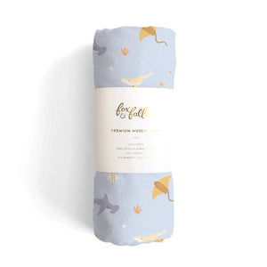 FOX & FALLOW MUSLIN WRAP- OCEAN CREATURES