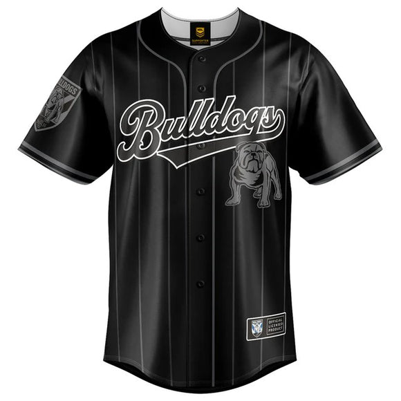 Adults NRL Blackout Baseball Slugger - Bulldogs