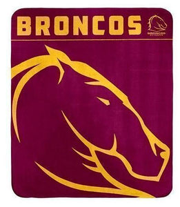 NRL POLAR FLEECE BLANKET BRONCOS