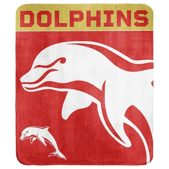 NRL POLAR FLEECE BLANKET DOLPHINS