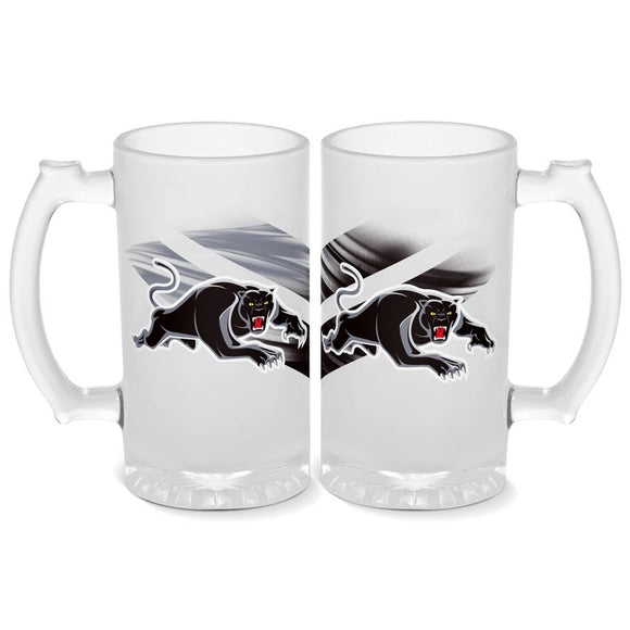 NRL Frosted Stein 500ml - Panthers