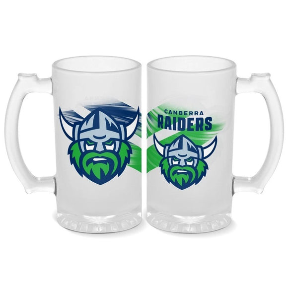 NRL Frosted Stein 500ml - Raiders