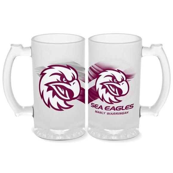 NRL Frosted Stein 500ml - Sea Eagles