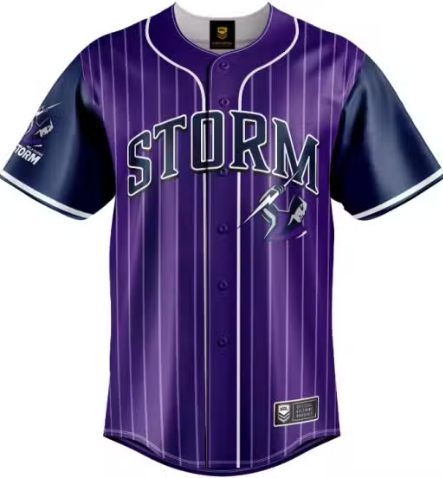 NRL Slugger Baseball Shirt L Storm