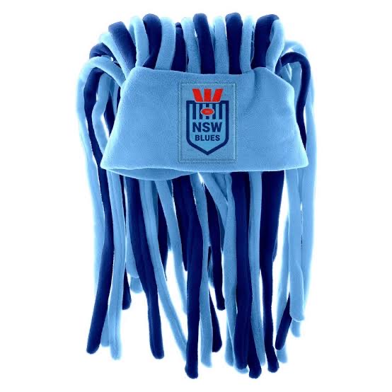 NRL NSW Blues - Dreadlock Fun Hat