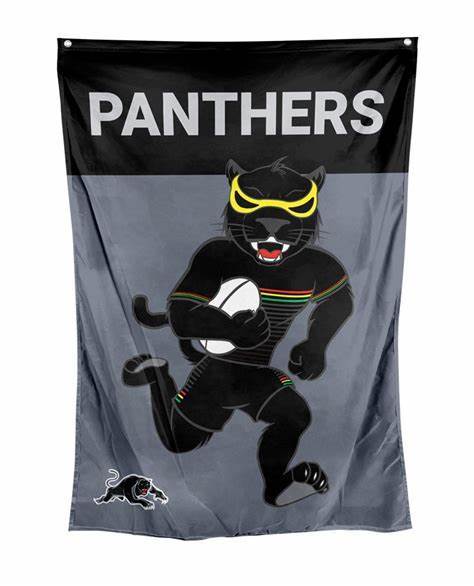 NRL Mascot Wall Flag- Panthers