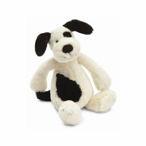 Jellycat Bashful Black And Cream Puppy Small