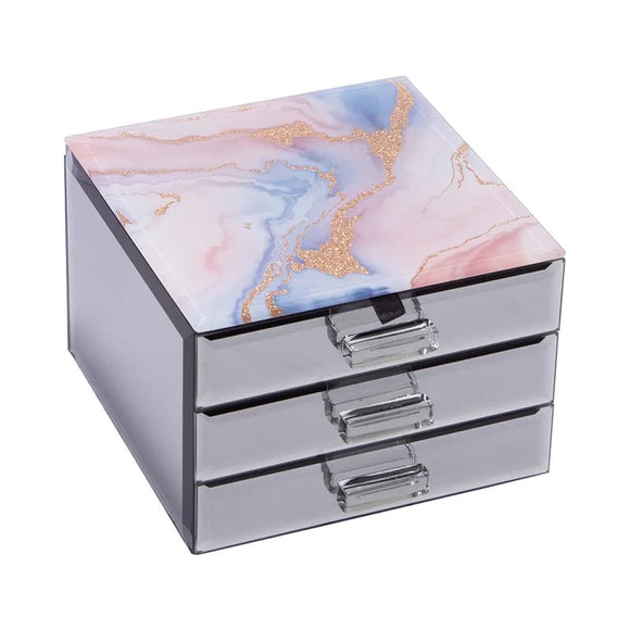 Jewellery Box Double Draw- Pastel Dreams