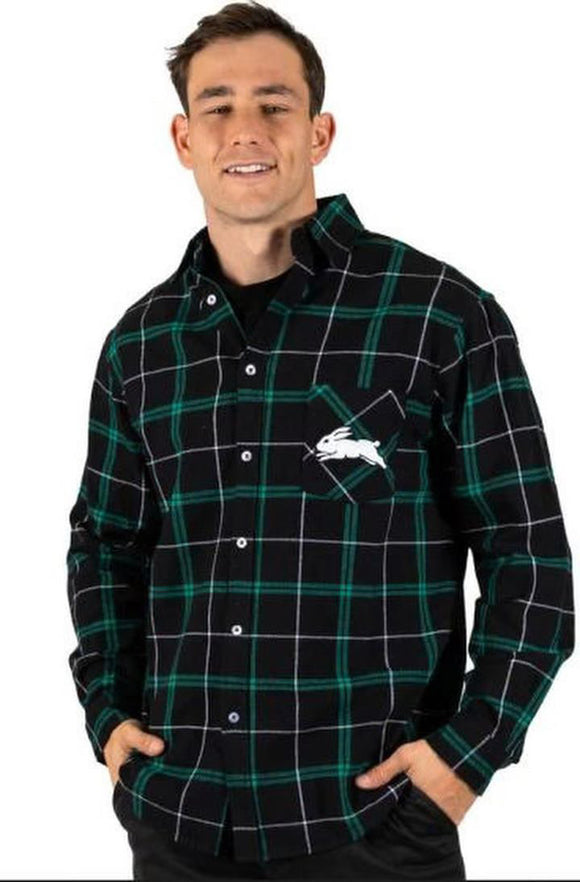 NRL Mustang Flannel Shirt - Rabbitohs