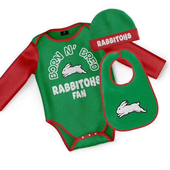 NRL Infant Bodysuit Set - Rabbitohs