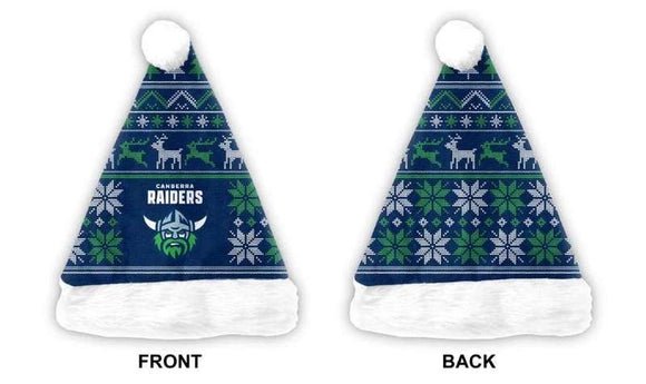 NRL Xmas Santa Hat - Raiders