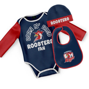 NRL Infant Bodysuit Set - Roosters