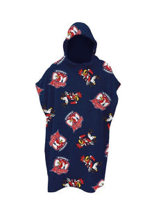 NRL Youth Hooded Beach Towel - Roosters