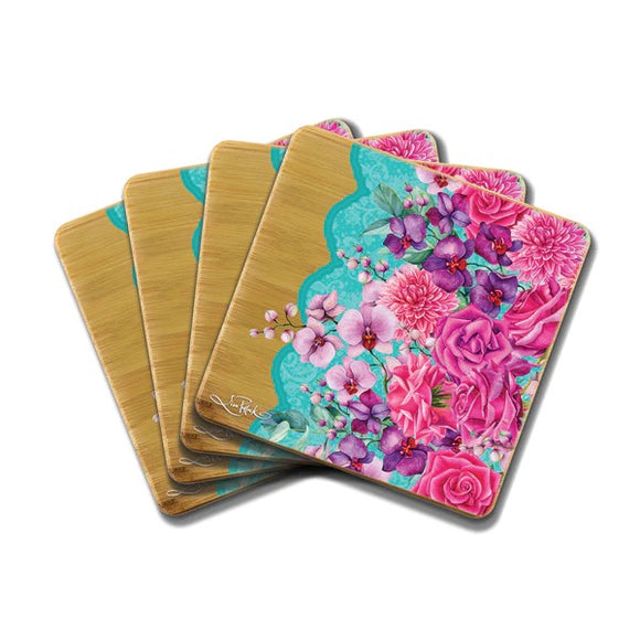 Rose Bouquet Coaster Set Lisa Pollock