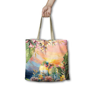 Love Bird Sunset Shopping Bag - Lisa Pollock