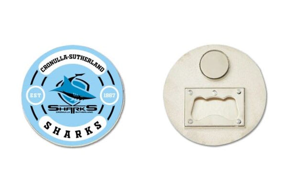 NRL Bottle Opener Magnet - Sharks