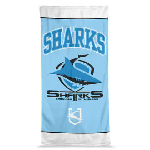NRL Jumbo Beach Towel - Sharks