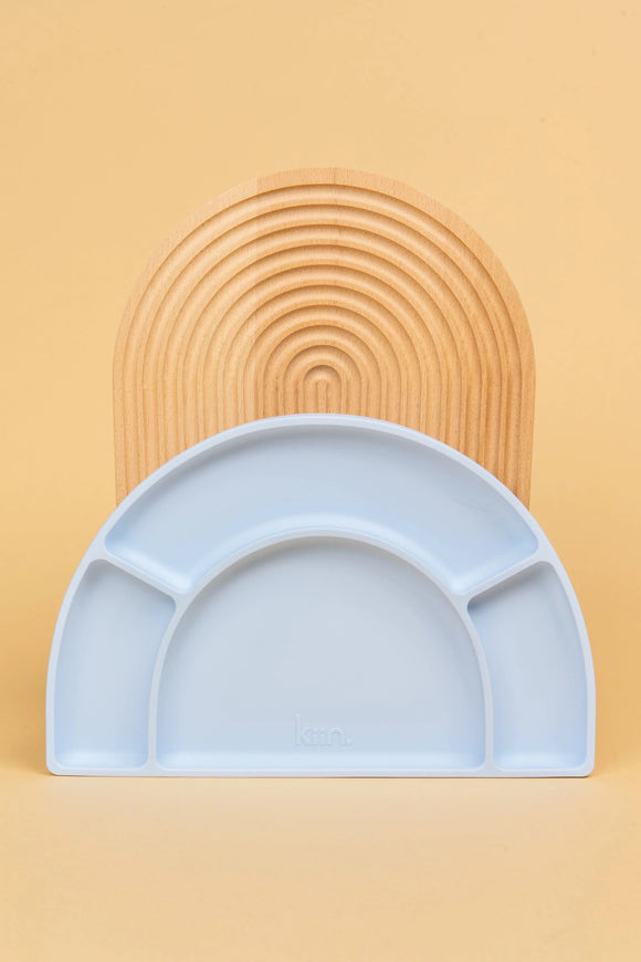 KIIN SILICONE DIVIDED PLATE PASTEL SKY