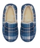 Mens Slides Navy Plaid - SPLOSH SnuggUps