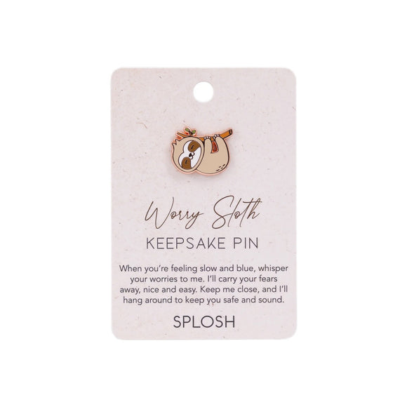 Splosh Keepsake Pin - Worry Sloth