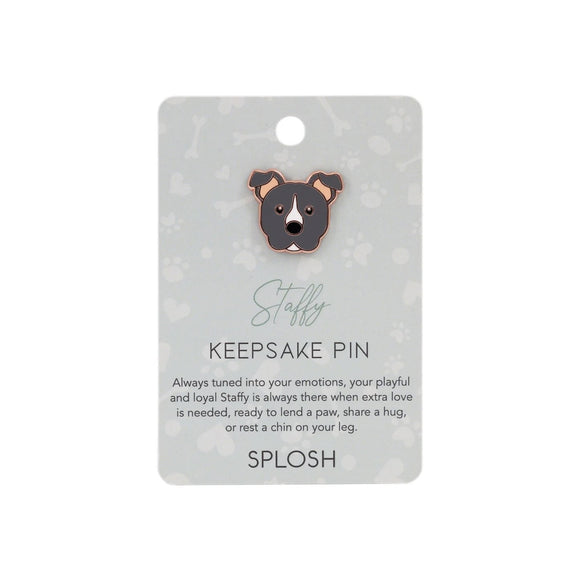 Splosh Keepsake Pin - Staffy