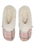 Womens Slides Pink Plaid - SPLOSH SnuggUps