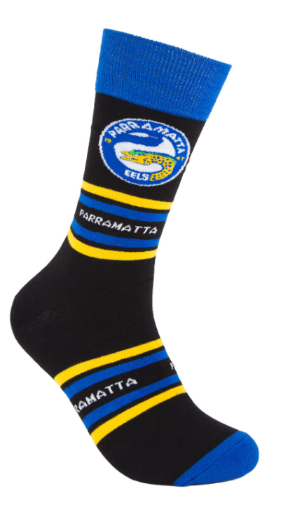 NRL Striped Socks - Parramatta Eels / AU 8-13