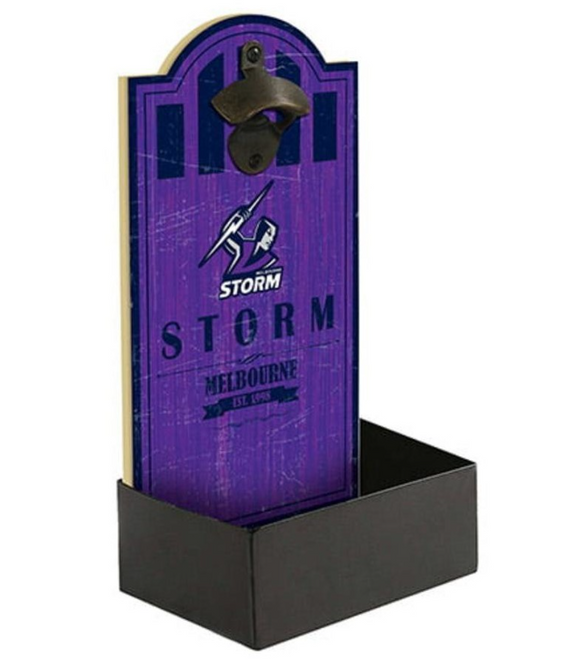 NRL Bottle Opener W/ Catcher - Melbourne Storm
