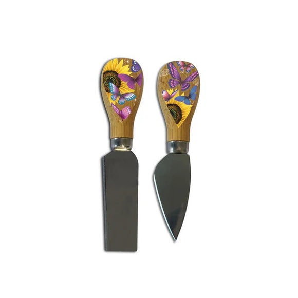 Sunny Butterflies Cheese Knife Set - Lisa Pollock