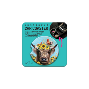Sunny Highland Car Coaster - Lisa Pollock