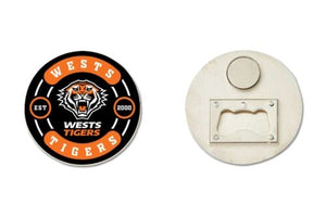 NRL Bottle Opener Magnet - West Tigers