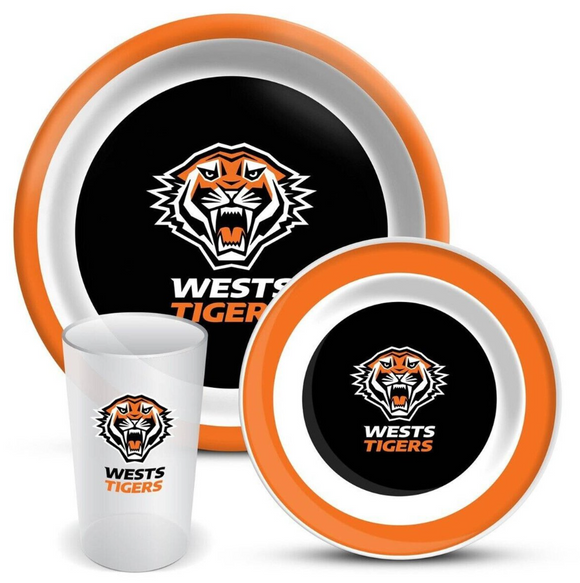 NRL 3PC Dinner Set - West Tigers