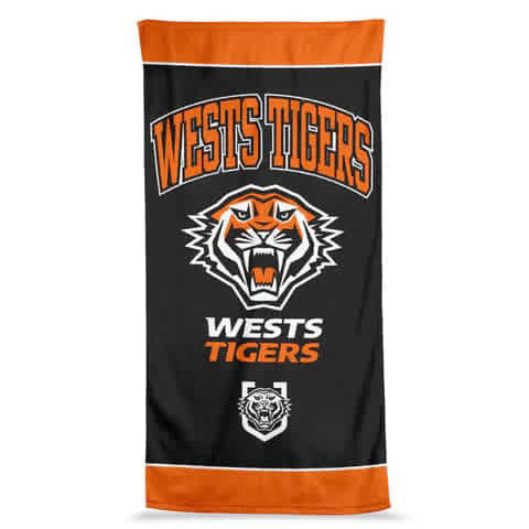 NRL Jumbo Beach Towel - Tigers