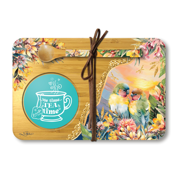 Sunset Love Birds Tea Time Tray - Lisa Pollock