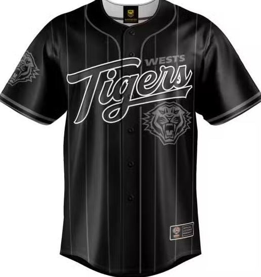 Kids NRL Blackout Baseball Slugger - Tigeres