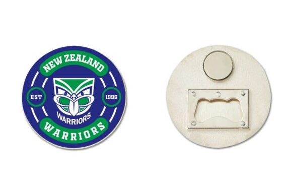 NRL Bottle Opener Magnet - Warriors