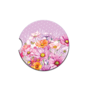 Wistful Wildflowers Car Coaster - Lisa Pollock