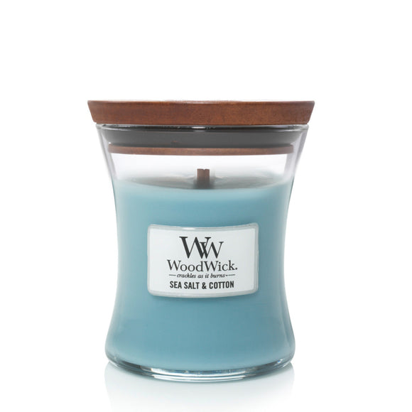 WoodWick Candle Medium Sea Salt & Cotton