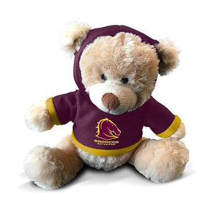 NRL Teddy With Hoodie - Broncos