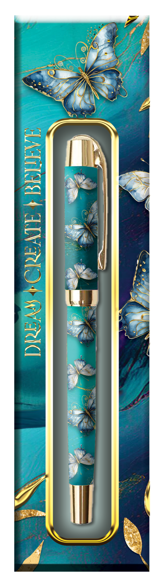 Pen In Gift Box - Tranquil Butterflies