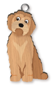 Groodle - Dog Keyring Landmark