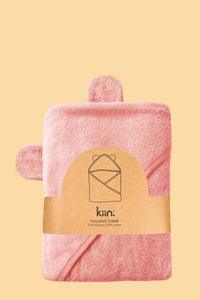 KIIN BAMBOO HOODED TOWEL - PEONY