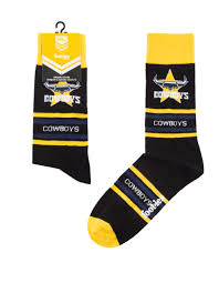 NRL Stripe Socks - Cowboys
