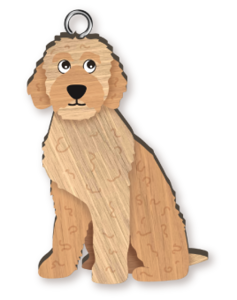 Labradoodle - Dog Keyring Landmark