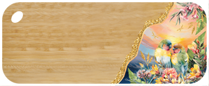 Resin Medium Serving Platter - Sunset Love Birds