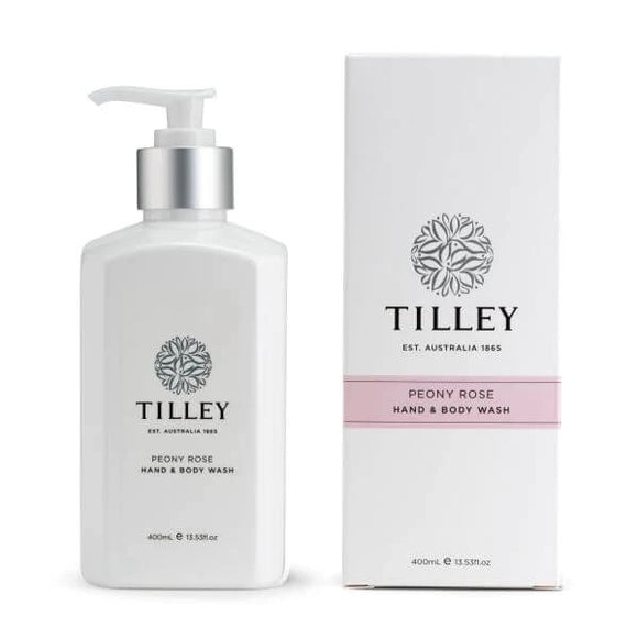 Tilley Hand & Body Wash Peony Rose 400ml