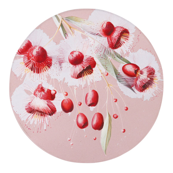 Pink Floral Ceramic Coaster - Native Blooms